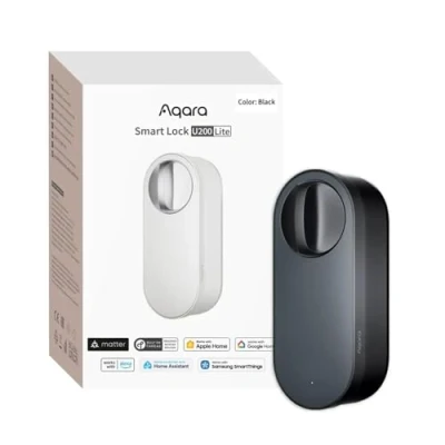 Afbeelding van Aqara Slim Deurslot U200 Lite, Matter over Thread, Smart Lock Auto Vergrendelen, Oplaadbare Batterij, Geschikt Europrofielcilinder, Ondersteunt Homekit, Home Assistant, Google Home, Alexa, Zwart