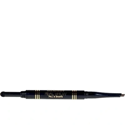 Afbeelding van 2x Max Factor Real Brow Fill &amp; Shape Wenkbrauwpotlood 04 Deep Brown 1 gr