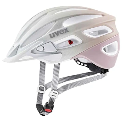 Afbeelding van uvex true cc lichte allround helm voor dames individueel passysteem uitbreidbaar met led licht sand dust rose matt 52 55 cm