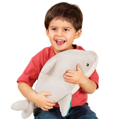 Afbeelding van B. 062243455702 Softies knuffelbare pluche haai, wit
