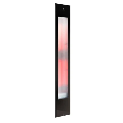 Afbeelding van Sunshower Pure XL 2.0 Black infrarood inbouwapparaat 19.9x123.8x10cm full body 1500watt zwart/aluminium
