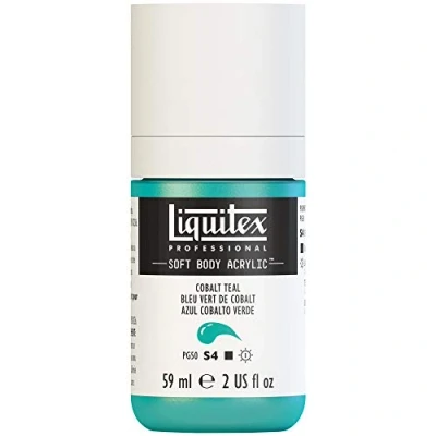Afbeelding van Liquitex 8870347 Professional Soft Body acrylverf, hoog gepigmenteerd, lichtecht en verouderingsbestendig 59ml Fles, Cobalt Teal