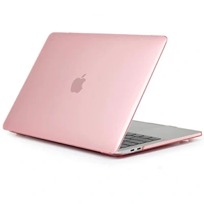 Afbeelding van TECOOL Hoes Compatibel met MacBook Pro 13 2016 2022, A2338 M2/M1, A2289/A2251/A2159/A1989/A1706, Plastic Slanke Beschermende Harde Case, Glanzend Oppervlak, Kristal Fuchsia