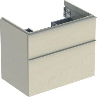 Afbeelding van Geberit iCon wastafelonderbouwkast met 2 schuifladen, zandgrijs 740 x
