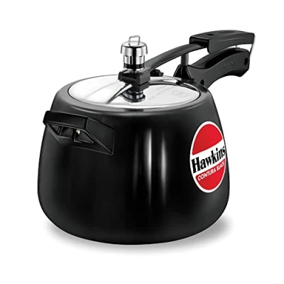 Afbeelding van Hawkins Contura zwart 4 liter snelkookpan, hard geanodiseerd fornuis, Handi Cooker, (CB40)