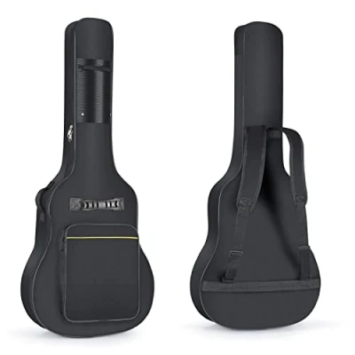 Afbeelding van LHtechnology Gitaartas 40 41 inch akoestische gitaar gigbag rugzak met dikke vulling zachte cover verstelbare schouderbanden case tas voor gitaar, Zwart, inch,