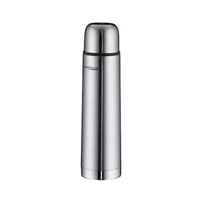 Afbeelding van THERMOS, thermosfles, 0,70 liter, roestvrij staal, 12 uur warm/24 koud, absoluut dicht met draaisluiting en beker, voor universiteit, school, kantoor, reizen, thermosfles