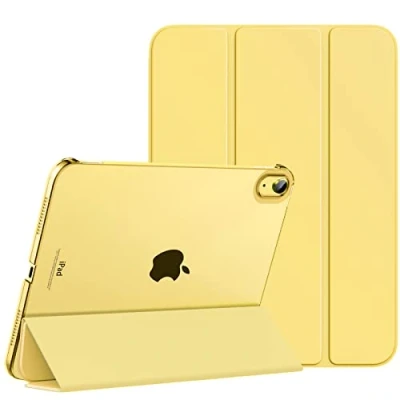 Afbeelding van MoKo Case for iPad 10th Generation 2022, Slim Stand Hard Back Shell Smart Cover 10.9 Inch with Auto Wake/Sleep, Light Yellow