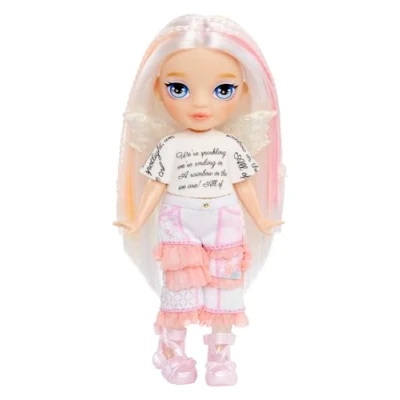 Afbeelding van Rainbow High Littles Regenboog Fantasie Feeën &amp; Huisdier Opaal, 14cm Posable Kleine Pop Uil met Verwisselbare Fee Vleugels, Schattig Cadeau voor Kinderen 4+