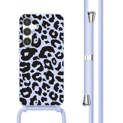 Afbeelding van Samsung Galaxy S24 Hoesje Siliconen en TPU (zacht) imoshion Softcase/Koordhoesje/Backcover Animal Lila Telefoonhoesje