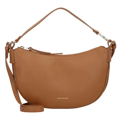 Afbeelding van COCCINELLE Leren Handtas Schoudertas C Easy Handle Bag Cuir Lichtbruin