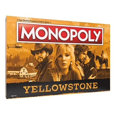 Afbeelding van Monopoly: Yellowstone Koop, Verkoop, Handel Spaces met locaties van The Paramount Network Show Collectible Classic Monopoly Game Officieel gelicenseerd, &amp; Merchandise, 6 spelers