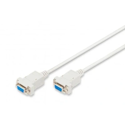 Afbeelding van DIGITUS Null Modem Kabel D Sub 9 naar Socket vrouwelijk 1,8m aansluitkabel Beige