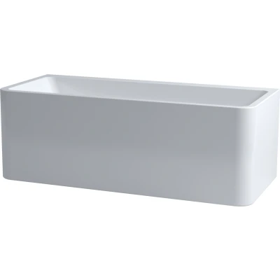 Afbeelding van Clou InBe Ligbad Wandmodel Rechthoekig 172x74x60.5 cm Acryl Wit Met Overloop Chroom