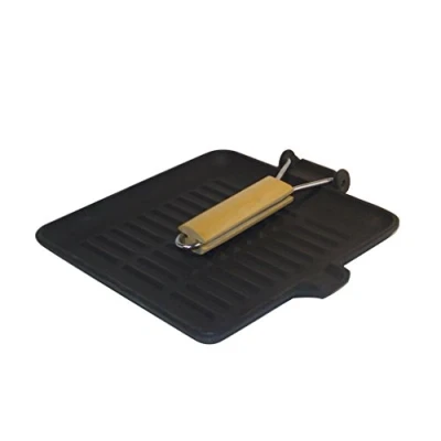 Afbeelding van Baumalu 388015 grillpan van gietijzer vierhoekig 24 x cm uittrekbaar handvat
