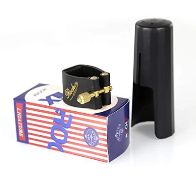 Afbeelding van Rochix Leren Rietbinder en Plastic Cap voor Tenorsaxofoonsax