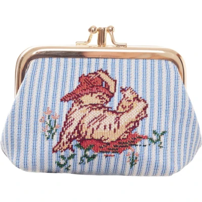 Afbeelding van Portemonnee klip Paddington Bear Beertje licht blauw gestreept Classic Marmalade