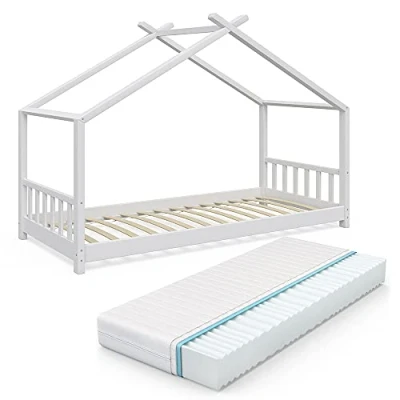 Afbeelding van Vitalispa Huisbed &quot;Design&quot;, Wit, 90x200 cm met matras