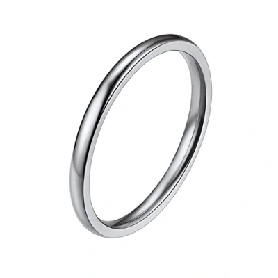 Afbeelding van PROSTEEL Simpel bandring, 2 mm/4 mm/6 mm/8 mm breed, voor dames en heren, gepersonaliseerde trouwring, roestvrij staal/18k verguld, vingerring, modesieraad, accessoire bruiloft,