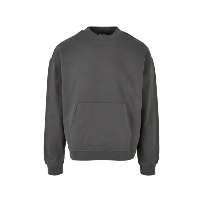 Afbeelding van Urban Classics BOXY Pocket CREW Sweater, Heren, Maat: 4XL, Darkshadow