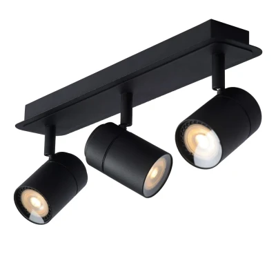 Afbeelding van Lucide LENNERT Plafondspot LED Dimb. GU10 3x5W IP44 Zwart