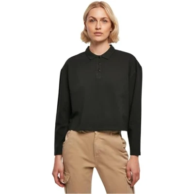Afbeelding van Urban Classics Short Poloshirt, Dames, Maat: XXL, Black