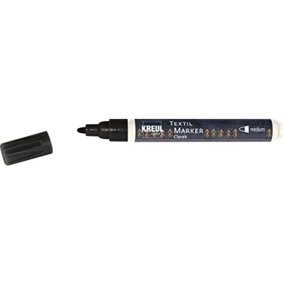 Afbeelding van Kreul, Marker, Textielmarker OPAK, ronde punt, zwart (Zwart, 4 mm, 1 x)