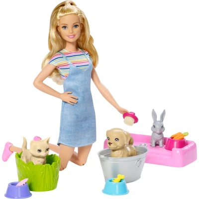Afbeelding van Mattel &#039;n&quot;; Wash Pets Doll and Playset