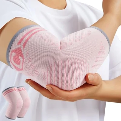 Afbeelding van CAMBIVO Elleboogbrace voor epicondylitis, 2 stuks, elleboogbandage, peesontsteking, fitnessstudio, compressie, elleboogbandage dames en heren, tennis /golfarm, volleybal,