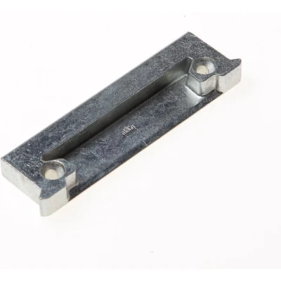 Afbeelding van Oploopplaat hout vlak sponning 27mm zilve