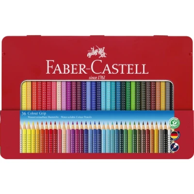 Afbeelding van Faber Castell kleurpotloden Colour Grip blik 36 stuks FC 112435