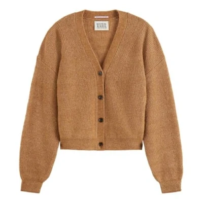 Afbeelding van Scotch &amp; Soda Core Fuzzy Relaxed Cardigan, Tobacco Melange 210, XS