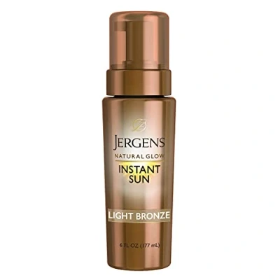 Afbeelding van Jergens Natural Glow Instant Sun Sunless Tanning Mousse, Light, 6 Fluid Ounce