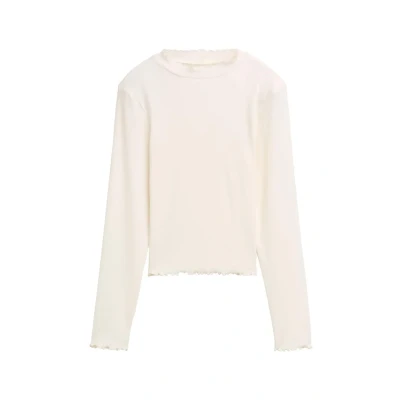Afbeelding van TOM Tailor MIT Struktur Longsleeve voor kinderen, Maat: 128, Wool white