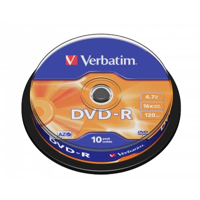 Afbeelding van Verbatim DVD R 16X 10st. Spindle