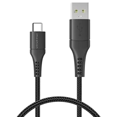 Afbeelding van iMoshion Braided USB C naar kabel 0,5 meter Zwart