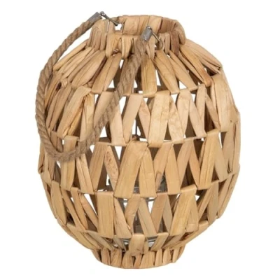 Afbeelding van Lykta Kaarshouder Beige Metaal Kristal Waterhyacint 27 x 59 cm