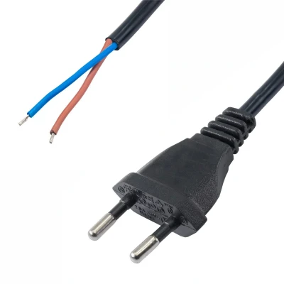 Afbeelding van Akyga AK OT 06A Stroom Netkabel [1x Euro stekker 1x Open kabeleinde] Zwart 3.00 m