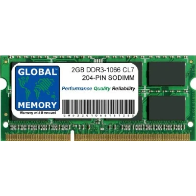 Afbeelding van 2GB DDR3 1066MHz PC3 8500 204 PIN SODIMM GEHEUGEN RAM VOOR LAPTOPS/NOTITIEBOEKJE