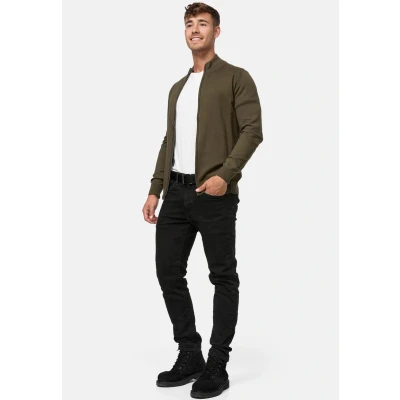 Afbeelding van Indicode Jeans LAU Sweater met rits, Heren, Maat: Small, Army