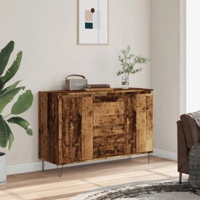 Afbeelding van Dressoir 104x35x70 cm bewerkt hout oud houtkleurig