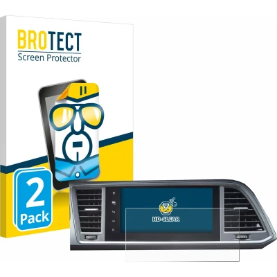 Afbeelding van BROTECT Screenprotector voor Seat Ateca Style 2021 Infotainment System 9.2&quot; Folie Beschermfolie transparant (2 Stuks)