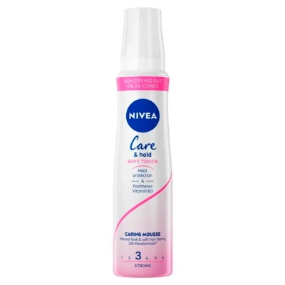Afbeelding van NIVEA Care &amp; Hold Soft Touch haarmousse 6x 150 ml voordeelverpakking