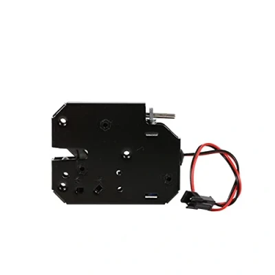 Afbeelding van Elektrisch slot Mini, 12 V, 2 A, elektromagnetische ladekast, kast van koolstofstaal, zwart, intelligent om het veiligheidssysteem te blokkeren.