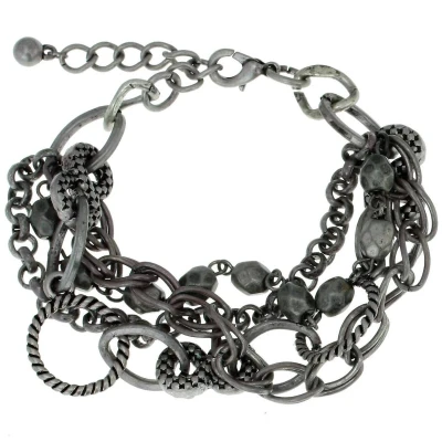 Afbeelding van Behave Armband met schakels oud zilver kleur