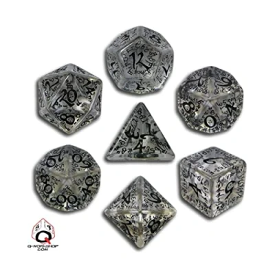 Afbeelding van Q Workshop QWOELV10 bordspellen, Elvish Dice transparant/zwart