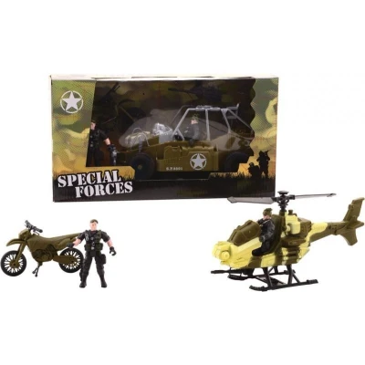 Afbeelding van Johntoy Army Forces Speelset Helikopter en Motor