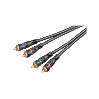 Afbeelding van Tulp stereo audio kabel verguld / koper 10 meter