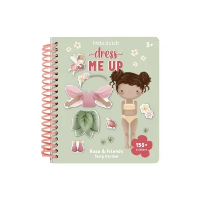Afbeelding van Little Dutch sticker en aankleedboek Dress me up Rosa, Fairy Garden Bambolino Toys