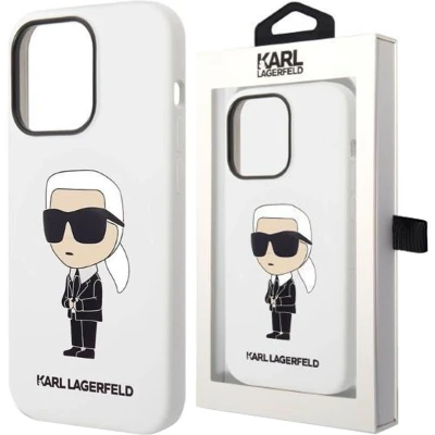 Afbeelding van Karl Lagerfeld KLHCP14XSNIKBCH iPhone 14 Pro Max 6.7 hardcase wit/wit Siliconen Ikonik